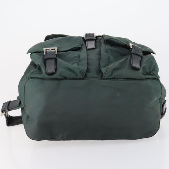 PRADA Backpack Nylon Green Silver Auth 154589 main image 9